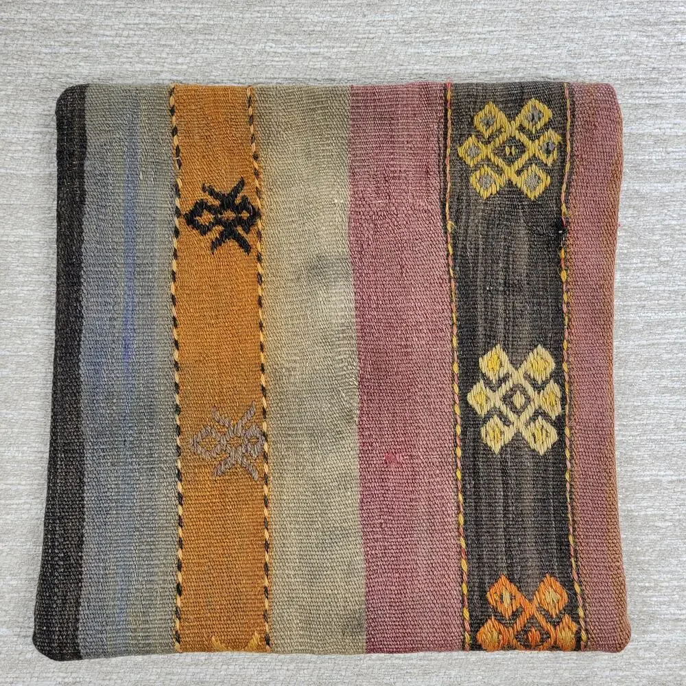 Vintage Handmade Wool Native American Pillow Case Cover 14.5 x 15 Southwest NWOT